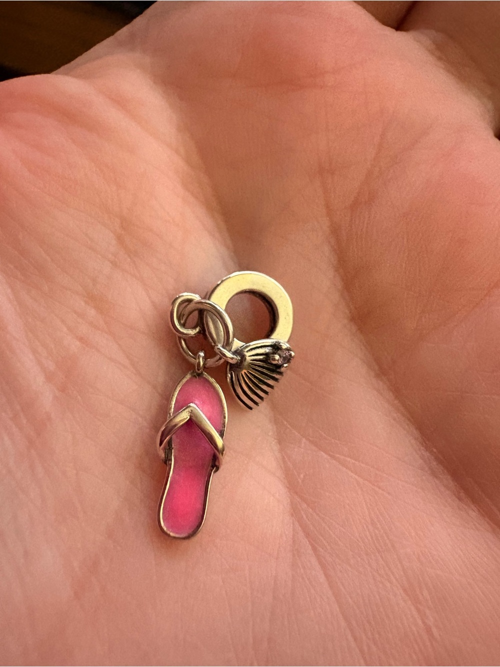 S925 flip flop charm Linx